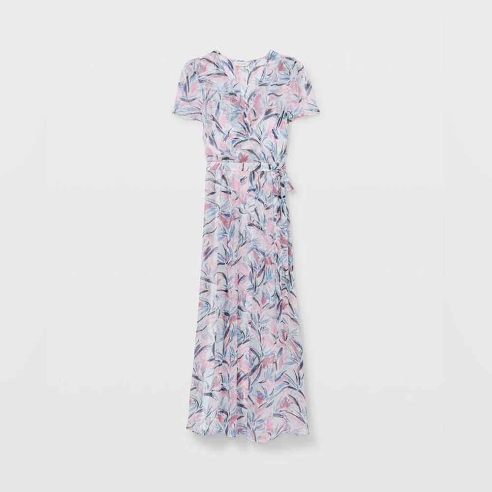 Club Monaco Maxi Wrap Floral Print Dress Sz 6